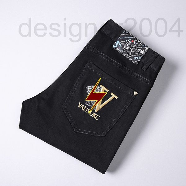 men's jeans designer korean version of medusa embroidery fashion brand new jeans in spring and summer 2021 men's elastic slim fit, Blue
men's jeans designer korean version of medusa embroidery fashion brand new jeans in spring and summer 2021 men's elastic slim fit, Blue