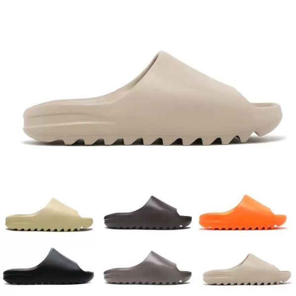 2022 men women sandals slides soot pure flat beach graffiti bone resin desert sand designer slippers summer fashion earth brown fla xdw pgh, Black 
2022 men women sandals slides soot pure flat beach graffiti bone resin desert sand designer slippers summer fashion earth brown fla xdw pgh, Black