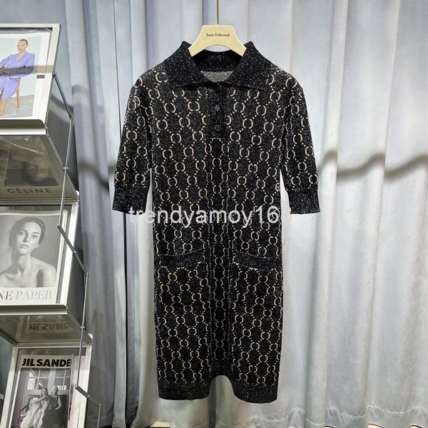 women's knits & tees spring and summer black white letter hook flower v-neck a-line dress simple temperament knitted medium long skirt
women's knits & tees spring and summer black white letter hook flower v-neck a-line dress simple temperament knitted medium long skirt