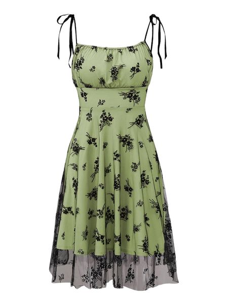mesh overlay tie shoulder cami dress j2kf#, Black;gray 
mesh overlay tie shoulder cami dress j2kf#, Black;gray