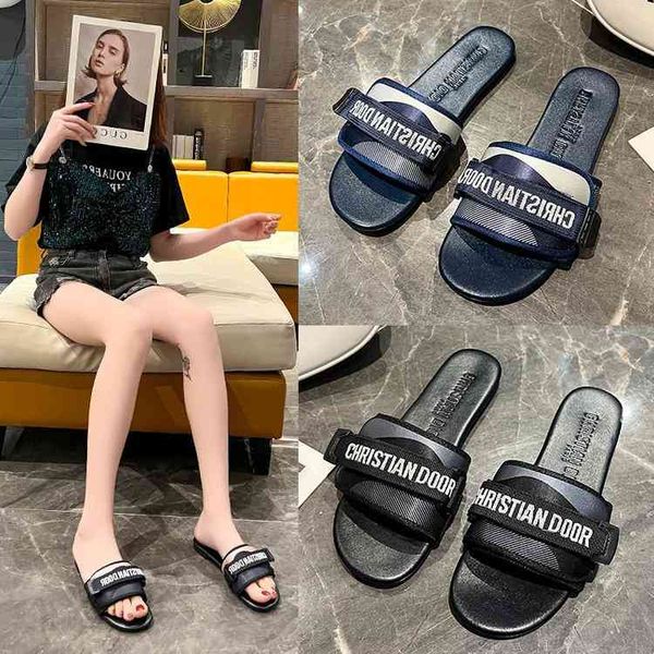 2022 summer new d family one-line velcro flat bottom wear large women's outside 2022 slippers2022 trendy fashion design ladies slippers, Black
2022 summer new d family one-line velcro flat bottom wear large women's outside 2022 slippers2022 trendy fashion design ladies slippers, Black