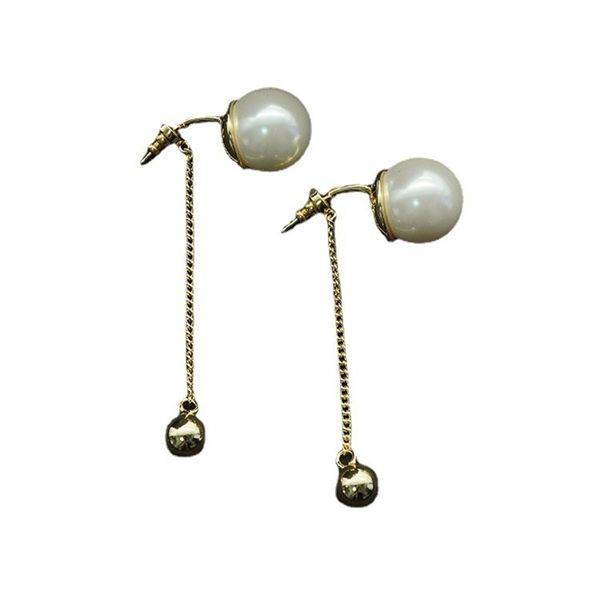 alphabet pearl long tassel pendant earrings red with live broadcast, Black
alphabet pearl long tassel pendant earrings red with live broadcast, Black