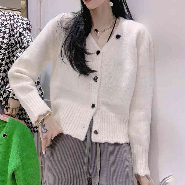 women's polos v-neck knitted cardigan women's spring design sense of minority advanced laziness and gentle wind sweater coat n9gj, White
women's polos v-neck knitted cardigan women's spring design sense of minority advanced laziness and gentle wind sweater coat n9gj, White