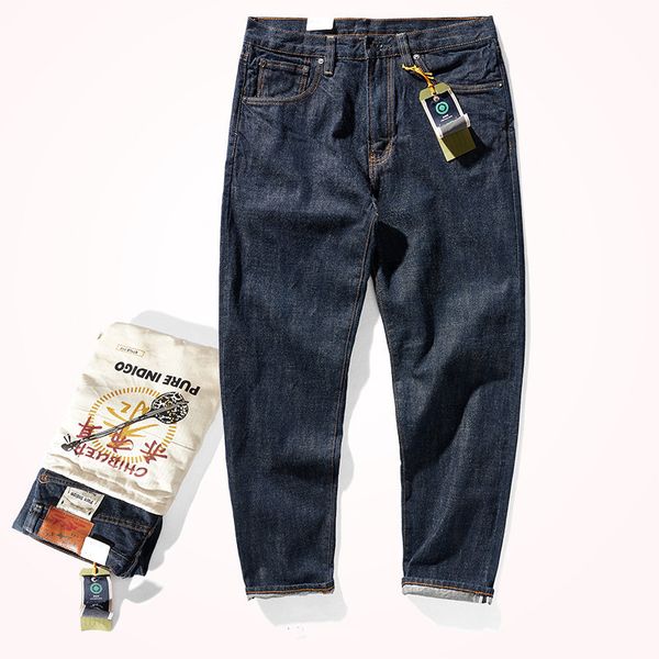 autumn primary color denim original cattle jeans men's trendy retro pure cotton washed old heavyweight straight pants, Black
autumn primary color denim original cattle jeans men's trendy retro pure cotton washed old heavyweight straight pants, Black