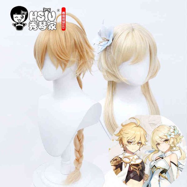 hsiu genshin impact cosplay aether wigs lumine wigs heat resistant synthetic hair + gift brand wig cap y220512, Black
hsiu genshin impact cosplay aether wigs lumine wigs heat resistant synthetic hair + gift brand wig cap y220512, Black