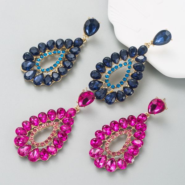 s3029 fashion jewelry crystal rhinestone dangle earrings hollow out elegant water drop stud earings, Silver
s3029 fashion jewelry crystal rhinestone dangle earrings hollow out elegant water drop stud earings, Silver