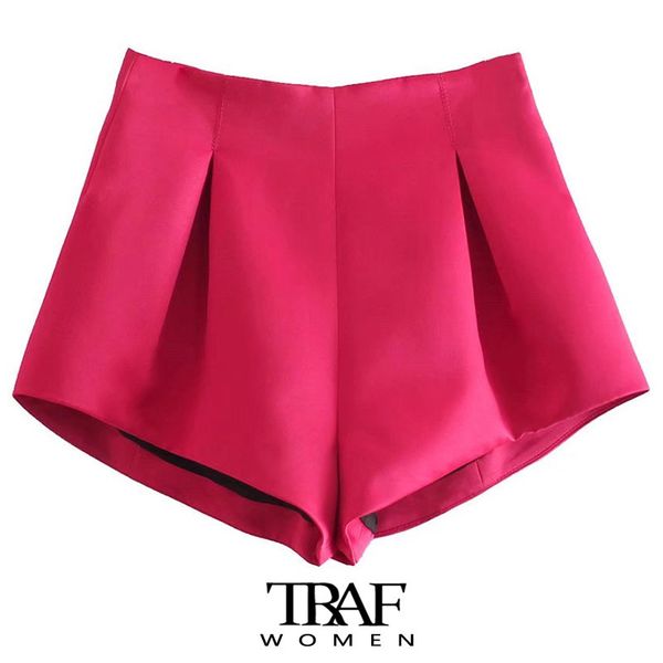 traf women chic fashion front pleated bermuda shorts vintage high waist back zipper female short pants mujer 220504, White;black
traf women chic fashion front pleated bermuda shorts vintage high waist back zipper female short pants mujer 220504, White;black