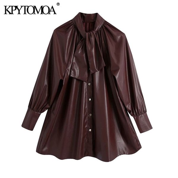 kpytomoa women fashion with bow faux leather blouses vintage high neck long sleeve female shirts blusas chic 210302, White
kpytomoa women fashion with bow faux leather blouses vintage high neck long sleeve female shirts blusas chic 210302, White