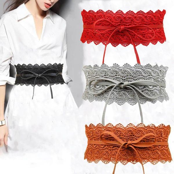 black white wide corset lace belt female self tie obi cinch waistband for women wedding dress waist band accessories, Black;brown
black white wide corset lace belt female self tie obi cinch waistband for women wedding dress waist band accessories, Black;brown