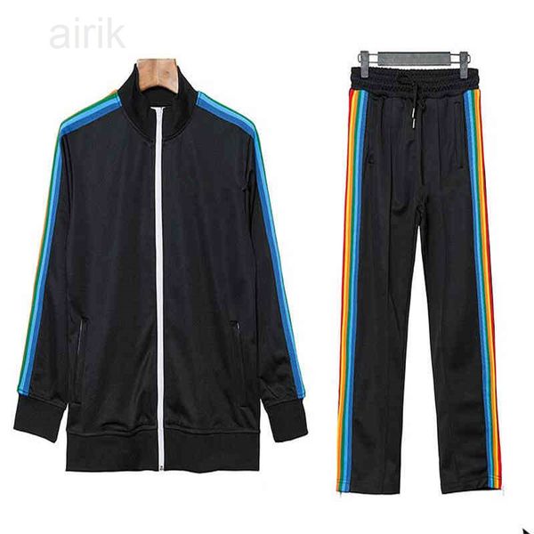 couple jacket pa fashion rainbow lines men women lovers style sports jacket sportswear set long sleeve pants, Gray
couple jacket pa fashion rainbow lines men women lovers style sports jacket sportswear set long sleeve pants, Gray