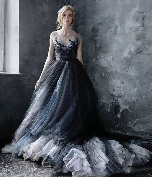 multi color black gothic wedding dress 2022 sheer neck applique lace backless tulle court train long bridal gowns a line country bride dress, White
multi color black gothic wedding dress 2022 sheer neck applique lace backless tulle court train long bridal gowns a line country bride dress, White