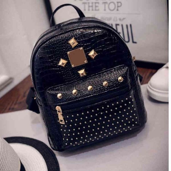 designer bag leather backpack mens woman vintage fashion mini black gold backpack leisure pu small backpack crocodile rivet female bag l8.66
designer bag leather backpack mens woman vintage fashion mini black gold backpack leisure pu small backpack crocodile rivet female bag l8.66