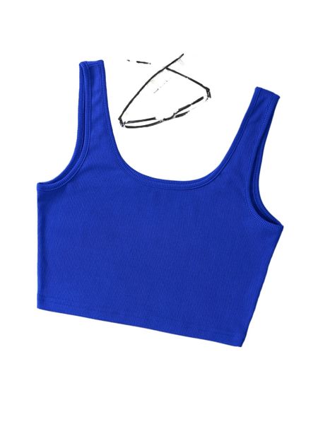 rib-knit crop tank q0vv#, White
rib-knit crop tank q0vv#, White