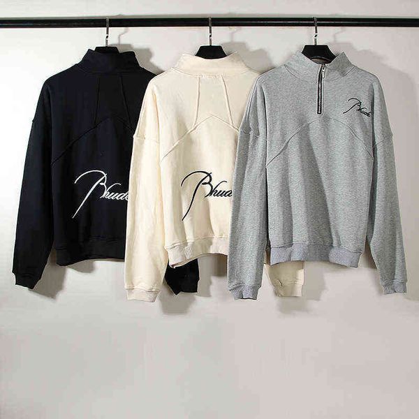 men hoodies for designer hip hop rhude autumn and winter high street st collar semi zipper embroidery stitching men's women's fash, Black
men hoodies for designer hip hop rhude autumn and winter high street st collar semi zipper embroidery stitching men's women's fash, Black