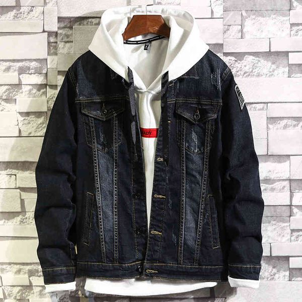 men's jackets 2022 spring and autumn embroidered denim jacket men's fashion street youth slim casual jacket utq9, Black;brown
men's jackets 2022 spring and autumn embroidered denim jacket men's fashion street youth slim casual jacket utq9, Black;brown