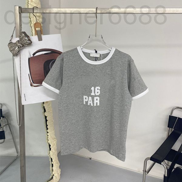 women's t-shirt designer spring and summer grey embroidered lettered t-shirt round neck casual simple fashion loose sports inner e8xx, White
women's t-shirt designer spring and summer grey embroidered lettered t-shirt round neck casual simple fashion loose sports inner e8xx, White