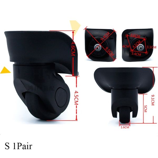 a08 trolley case luggage wheel universal travel suitcase parts accessories rubber luggage wheel replacement wheels 220509, Black
a08 trolley case luggage wheel universal travel suitcase parts accessories rubber luggage wheel replacement wheels 220509, Black