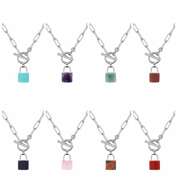 gemstone lock pendant necklace iq clasp chunky punk silver chain y choker cuban link statement jewelry for women and girls
gemstone lock pendant necklace iq clasp chunky punk silver chain y choker cuban link statement jewelry for women and girls