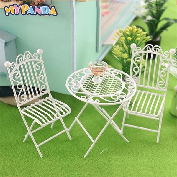 european style miniature metal white table chair for 1/12 dolls house room garden furniture 220601
european style miniature metal white table chair for 1/12 dolls house room garden furniture 220601