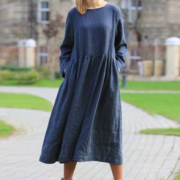 casual dresses fashion long dress nice autumn winter sleeve solid loose women o neck vintage vestido mujer plus size, Black;gray
casual dresses fashion long dress nice autumn winter sleeve solid loose women o neck vintage vestido mujer plus size, Black;gray