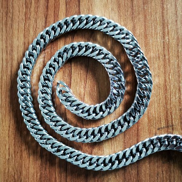 10mm 8-40'' stainless steel miami curb link chain necklace bracelet collar choker mens, Silver
10mm 8-40'' stainless steel miami curb link chain necklace bracelet collar choker mens, Silver