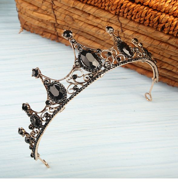 vintage bride black queen crown headpieces gift crown wedding hair accessories, Silver
vintage bride black queen crown headpieces gift crown wedding hair accessories, Silver
