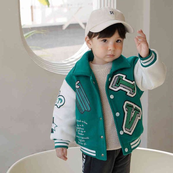 boys' cotton padded baseball suit baby spring and autumn coat children's new foreign style double jacket, Black;brown
boys' cotton padded baseball suit baby spring and autumn coat children's new foreign style double jacket, Black;brown
