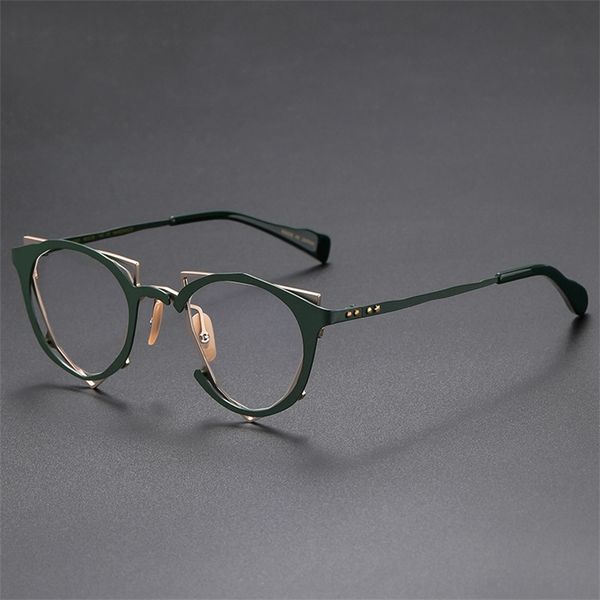 80% off stores online handmade spectacle frame men's square frame irregular shape can be equipped with myopia 0045 titanium frame, White;black
80% off stores online handmade spectacle frame men's square frame irregular shape can be equipped with myopia 0045 titanium frame, White;black
