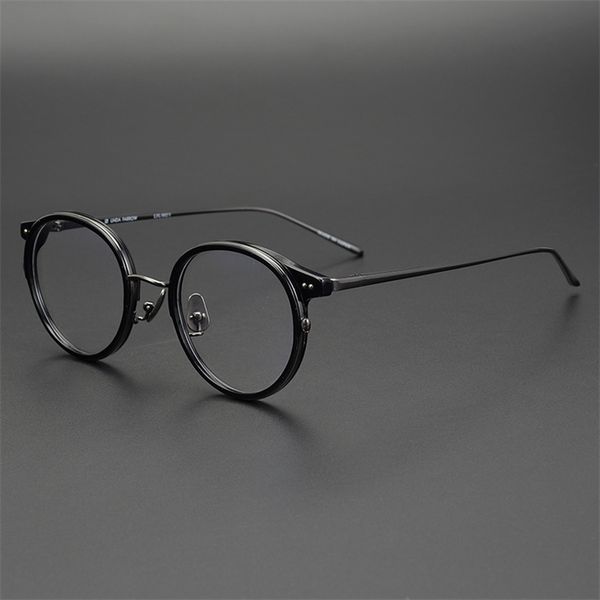 shop eyeglasses onlines pure hand-made artistic spectacle frame men's thickened plate glasses women's round frame wide face titani, White;black
shop eyeglasses onlines pure hand-made artistic spectacle frame men's thickened plate glasses women's round frame wide face titani, White;black