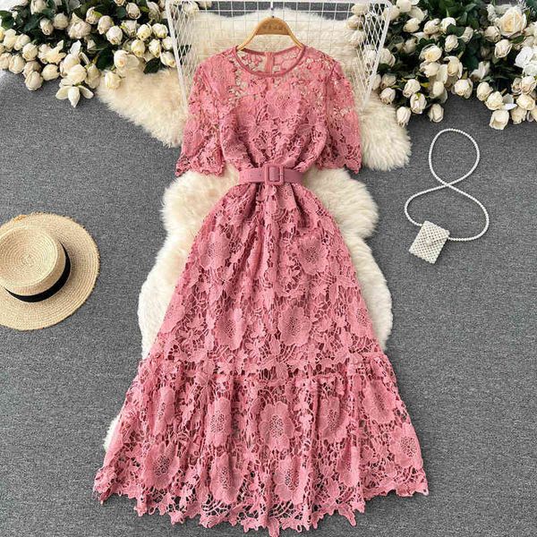 2022 lace crochet bandage maxi long dress summer party high waist dress women casual elegant tunic beach holiday dress y220413, Black;gray
2022 lace crochet bandage maxi long dress summer party high waist dress women casual elegant tunic beach holiday dress y220413, Black;gray