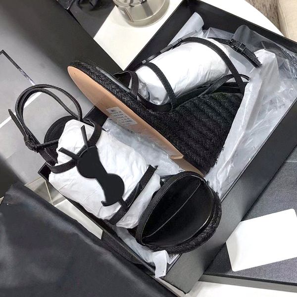 women cassandra sandals wedge espadrilles black white leather .5 cm high heels adjustable buckle wedding dress shoes no324
women cassandra sandals wedge espadrilles black white leather .5 cm high heels adjustable buckle wedding dress shoes no324