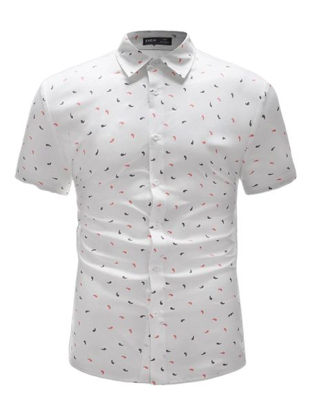 men allover print button placket shirt h5ei#, White;black
men allover print button placket shirt h5ei#, White;black