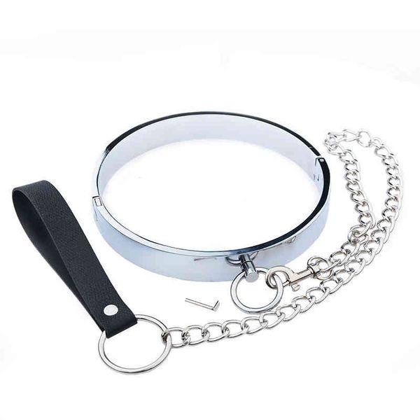 new quality comfortable couple supplies wholesale metal neck cuff for women w/traction chain leash, Silver
new quality comfortable couple supplies wholesale metal neck cuff for women w/traction chain leash, Silver