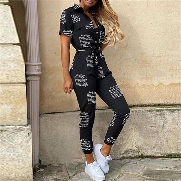 2020 letter print jumpsuit women summer 2020 deep v neck button shirt overalls short sleeve office lady 1pc romper belt lj200814, Black;white
2020 letter print jumpsuit women summer 2020 deep v neck button shirt overalls short sleeve office lady 1pc romper belt lj200814, Black;white