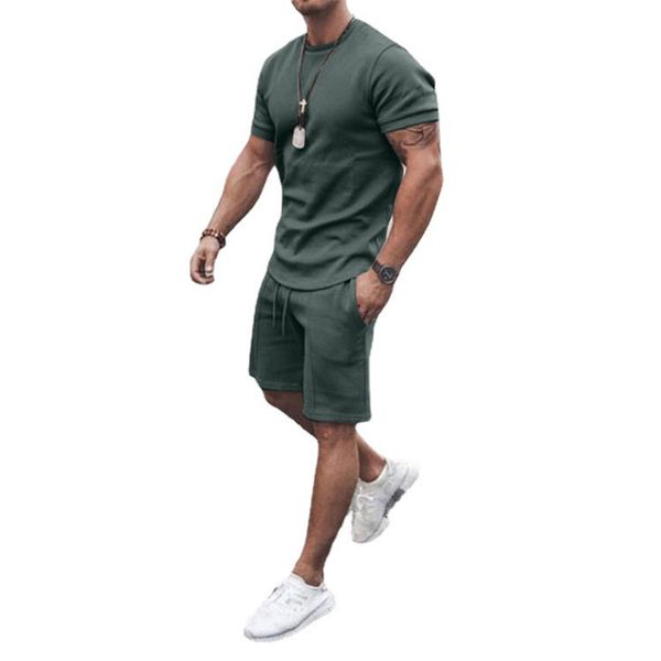 men's tracksuits men casual set summer short sleeve round neck solid t-shirt pocket elastic waist shorts sports street thin sets, Gray
men's tracksuits men casual set summer short sleeve round neck solid t-shirt pocket elastic waist shorts sports street thin sets, Gray