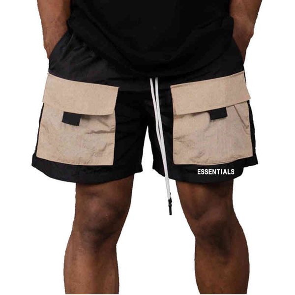 double thread men's sentials four side elastic casual sports capri street fashion brand pocket pants trendy shorts direct sales store, White;black
double thread men's sentials four side elastic casual sports capri street fashion brand pocket pants trendy shorts direct sales store, White;black