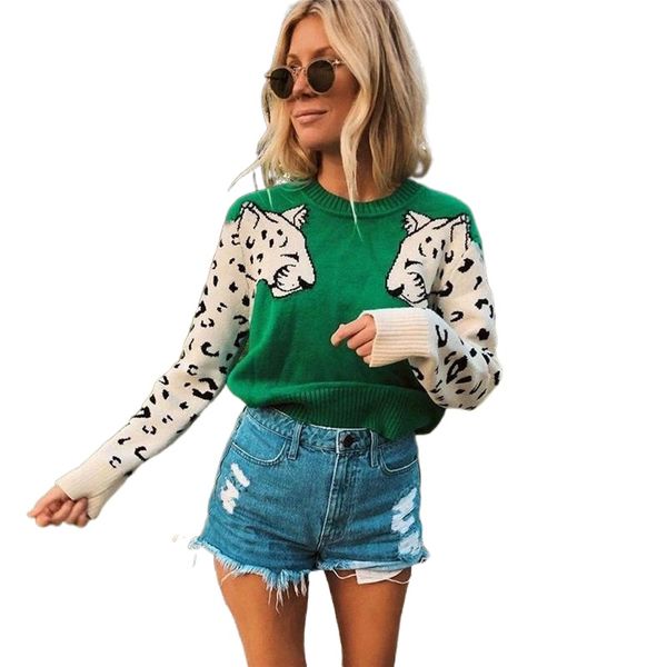 women's sweaters aselnn 2021 autumn winter leopard printed sweater women long sleeve o neck casual knitted pullovers feamle streetwear, White;black
women's sweaters aselnn 2021 autumn winter leopard printed sweater women long sleeve o neck casual knitted pullovers feamle streetwear, White;black