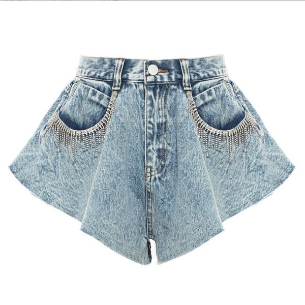 fashion drill women's denim shorts new high waist loose straight metal tassel streetwear short jeans female summer w248, White;black
fashion drill women's denim shorts new high waist loose straight metal tassel streetwear short jeans female summer w248, White;black