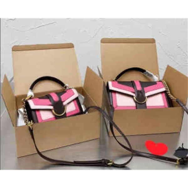 women luxurys designers bags tote luxury brand designer handbag splicing color square shoulder brown leather crossbody female purses 220303
women luxurys designers bags tote luxury brand designer handbag splicing color square shoulder brown leather crossbody female purses 220303