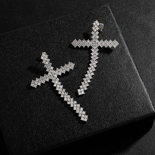 women's tassel earrings s925 silver dangle needle diamond stitched cross fashion cool hip hop jewelry
women's tassel earrings s925 silver dangle needle diamond stitched cross fashion cool hip hop jewelry