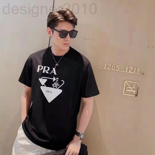 women's t-shirt designer pujia 2022 spring and summer new couple's letter triangle print round neck short sleeve t-shirt men', White
women's t-shirt designer pujia 2022 spring and summer new couple's letter triangle print round neck short sleeve t-shirt men', White