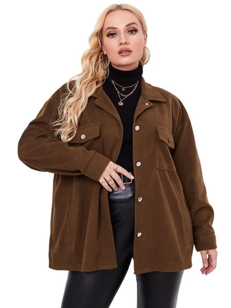 plus flap pocket overcoat r7un#, Black