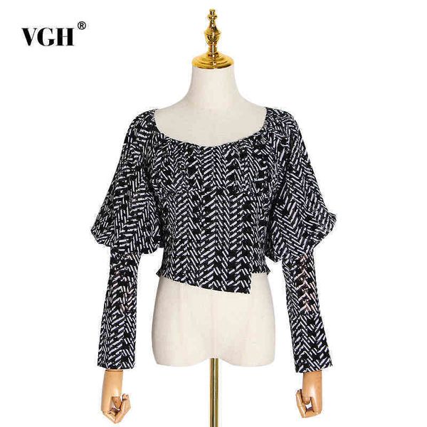 print hit color shirts for women o neck puff long sleeve lace up backless asymmetrical hem casual blouses female fashion 210507, White
print hit color shirts for women o neck puff long sleeve lace up backless asymmetrical hem casual blouses female fashion 210507, White