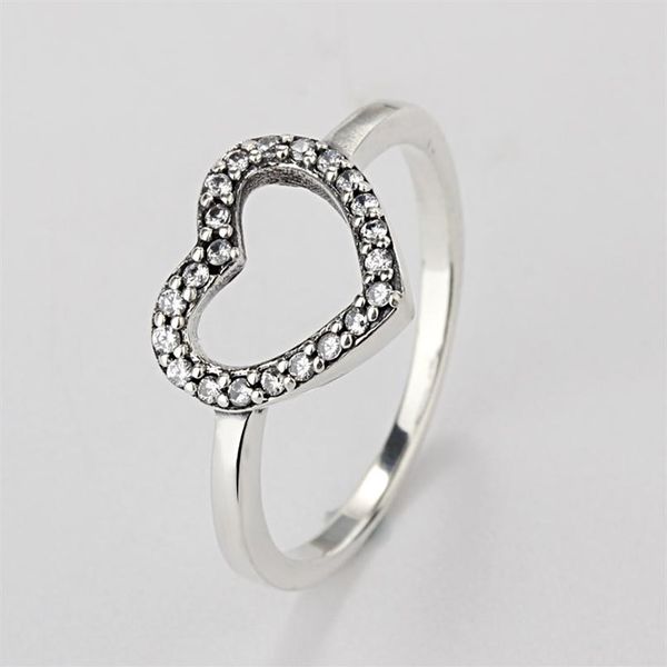a whole 925 silver full diamond love ring fit pandora cubic zirconia anniversary jewelry for women christmas gift188g