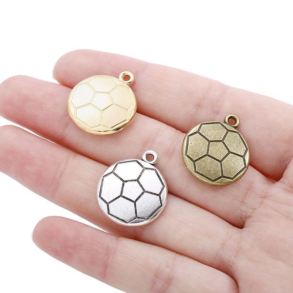 bulk 100pcs 22x19mm vintage football charm pendant for jewelry making 3 colors necklace pendants charm, Bronze;silver
bulk 100pcs 22x19mm vintage football charm pendant for jewelry making 3 colors necklace pendants charm, Bronze;silver