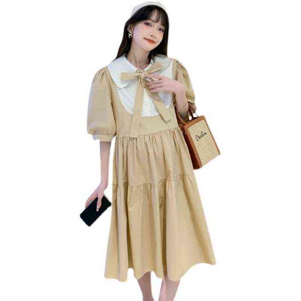 summer fashion maternity dress with bow preppy style peter pan collar pregnant woman aline dress pregnancy cotton clothing j220628, White
summer fashion maternity dress with bow preppy style peter pan collar pregnant woman aline dress pregnancy cotton clothing j220628, White