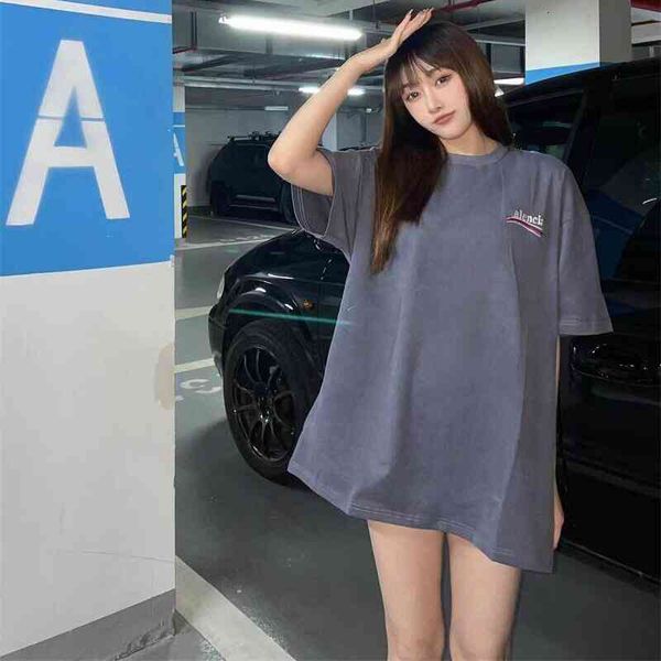 women's t-shirt spring and summer paris wave embroidery cola men's women's fashion br short sleeve large loose t-shirt guxn, White
women's t-shirt spring and summer paris wave embroidery cola men's women's fashion br short sleeve large loose t-shirt guxn, White