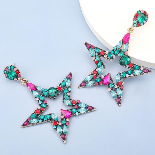 dangle & chandelier fashion women's earrings colorful five-pointed star pendants dinner party wedding temperament accessories, Silver
dangle & chandelier fashion women's earrings colorful five-pointed star pendants dinner party wedding temperament accessories, Silver