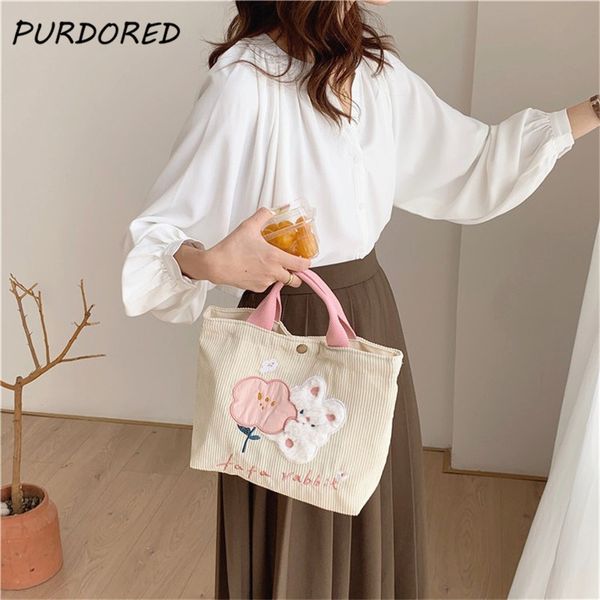 purdored 1 pc women cartoon rabbit mini handbag korean style corduroy small shopping bag for girl reusable storage tote bag
purdored 1 pc women cartoon rabbit mini handbag korean style corduroy small shopping bag for girl reusable storage tote bag