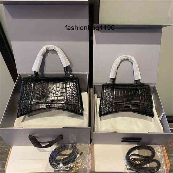 handbags balencaigass fashion bags luxury hourglass bag women crocodile shoulder leather ladies crossbody high